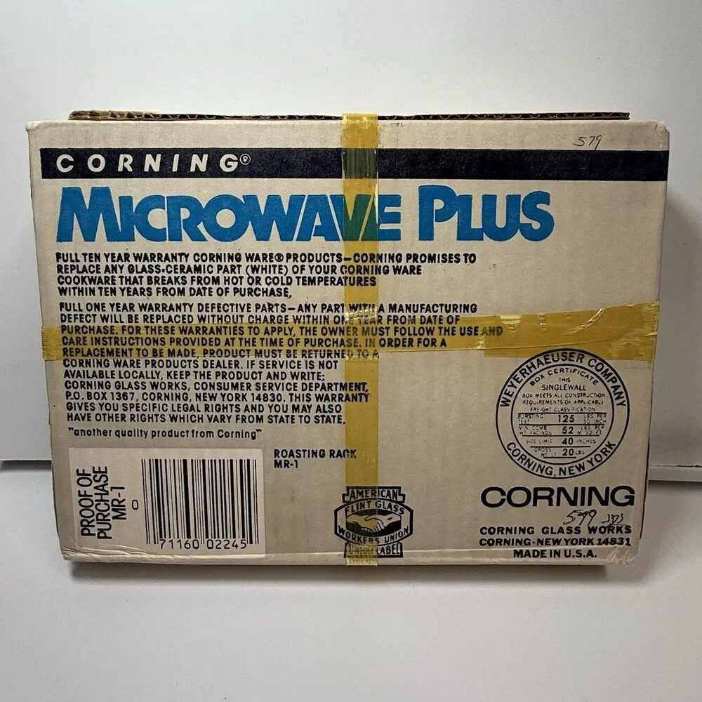 Vintage Corning Microwave Plus Roasting Rack MR-1in Sealed Package